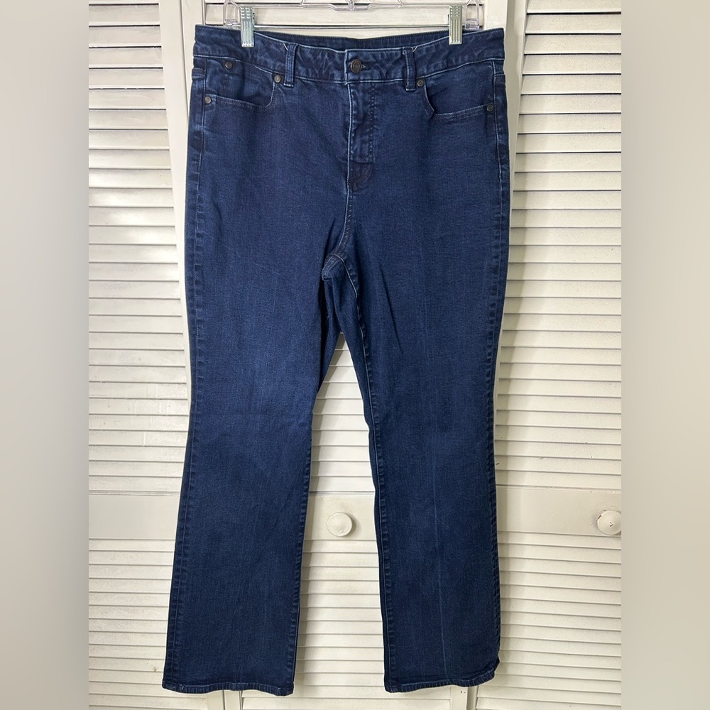 Talbots Women's Dark Blueβ Boot Cut Jeans Size 14